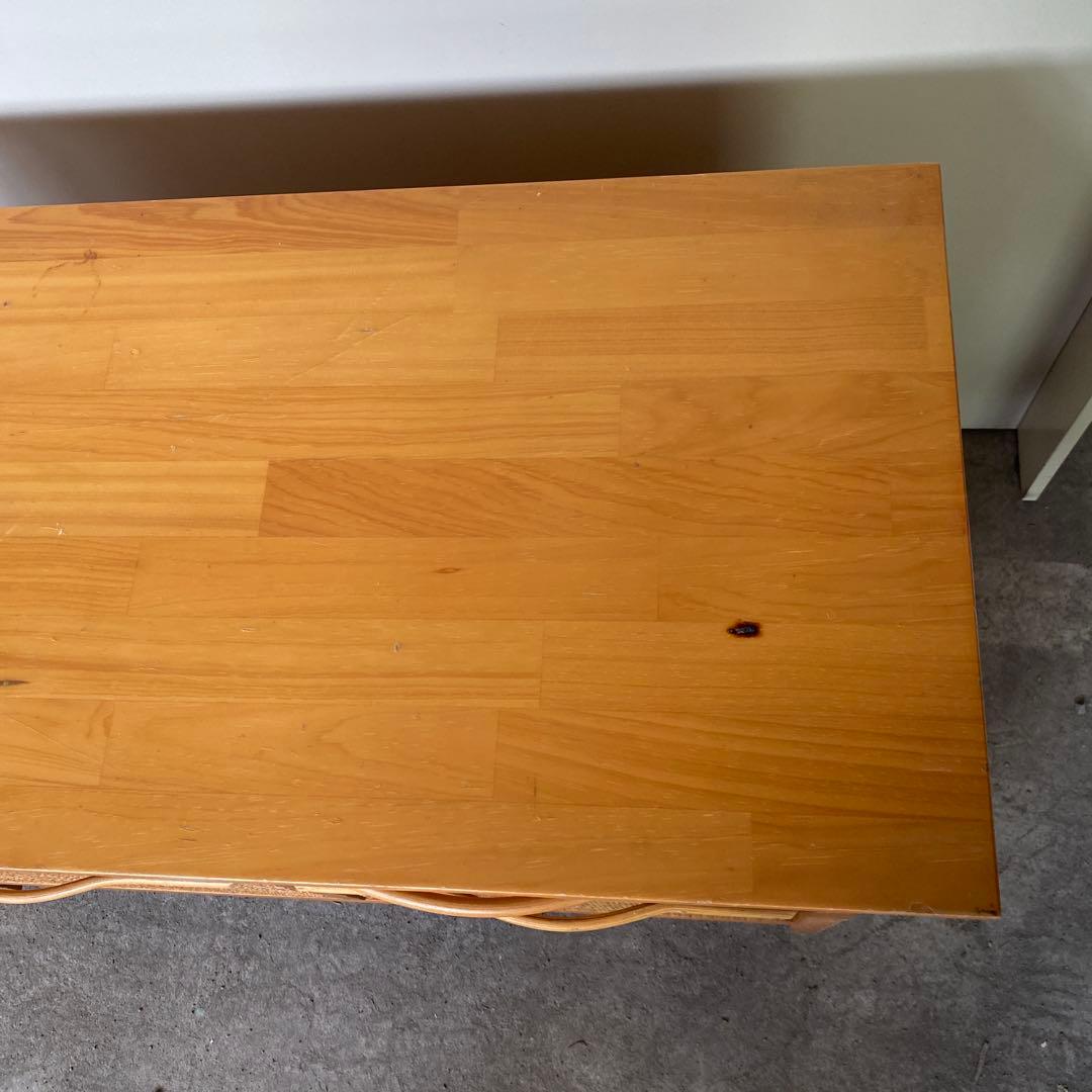 藤　ラタンチェスト　タンス　昭和レトロ　木製　網 キャビネット 箪笥 収納　棚