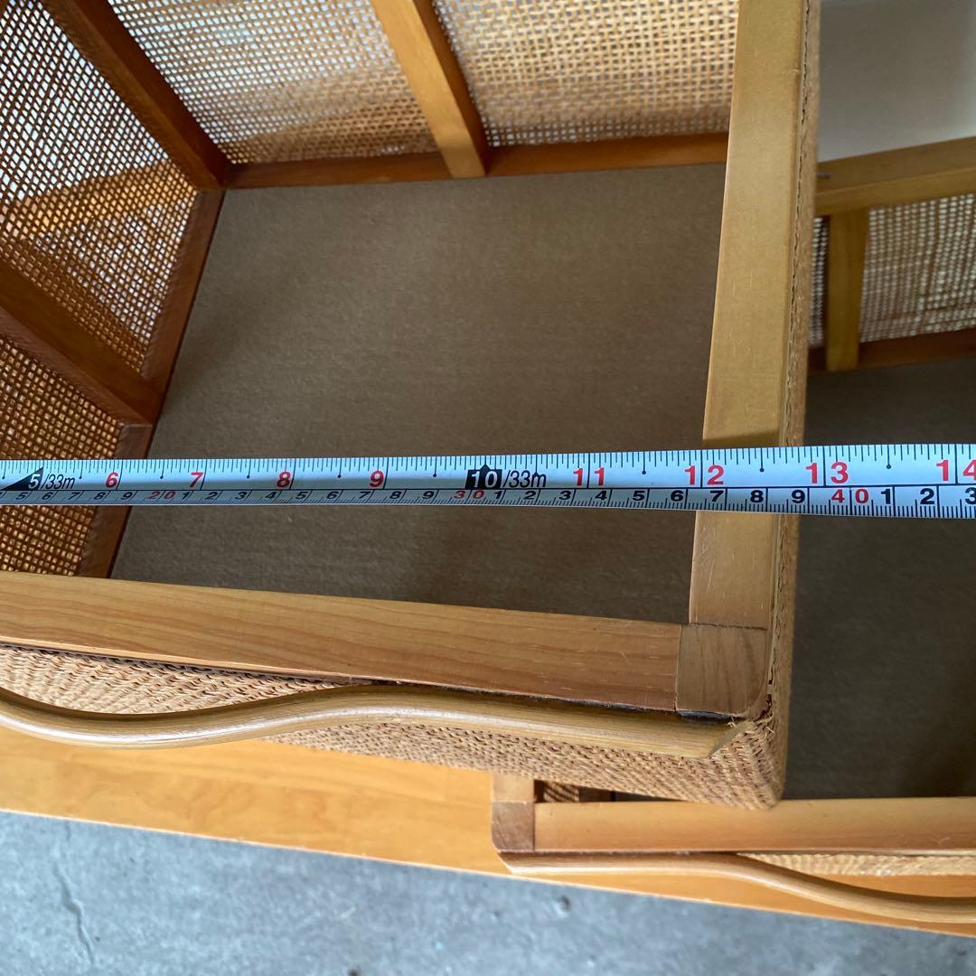 藤　ラタンチェスト　タンス　昭和レトロ　木製　網 キャビネット 箪笥 収納　棚