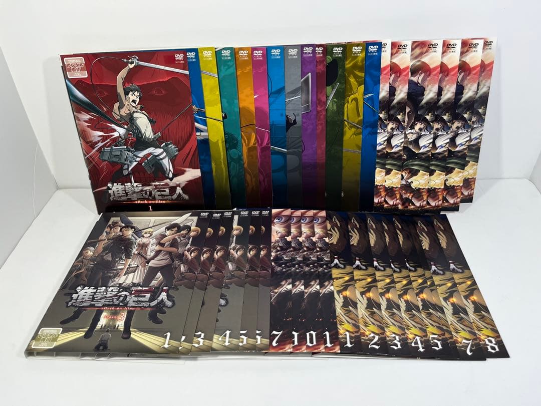 進撃の巨人1期2期3期ファイナルシーズン前半8巻まで　全38巻セット