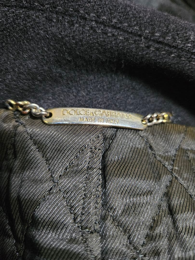 Dolce & Gabbana 黒 ダブルブレスト ピーコート