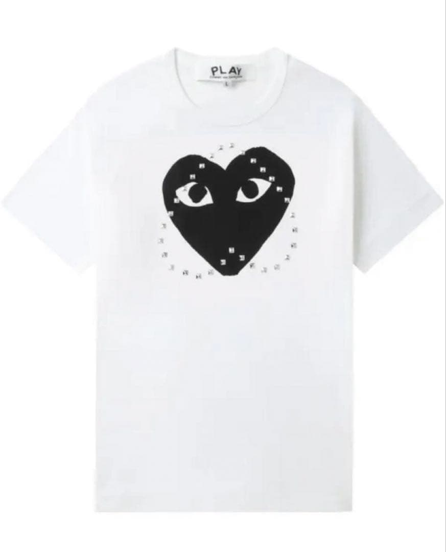 PLAY COMME des GARCONS スタッズ　ブラックハートTシャツ