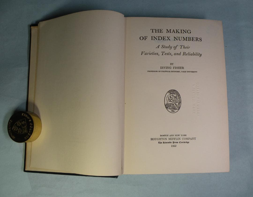 Fisher, I. “The Making of Index Number“