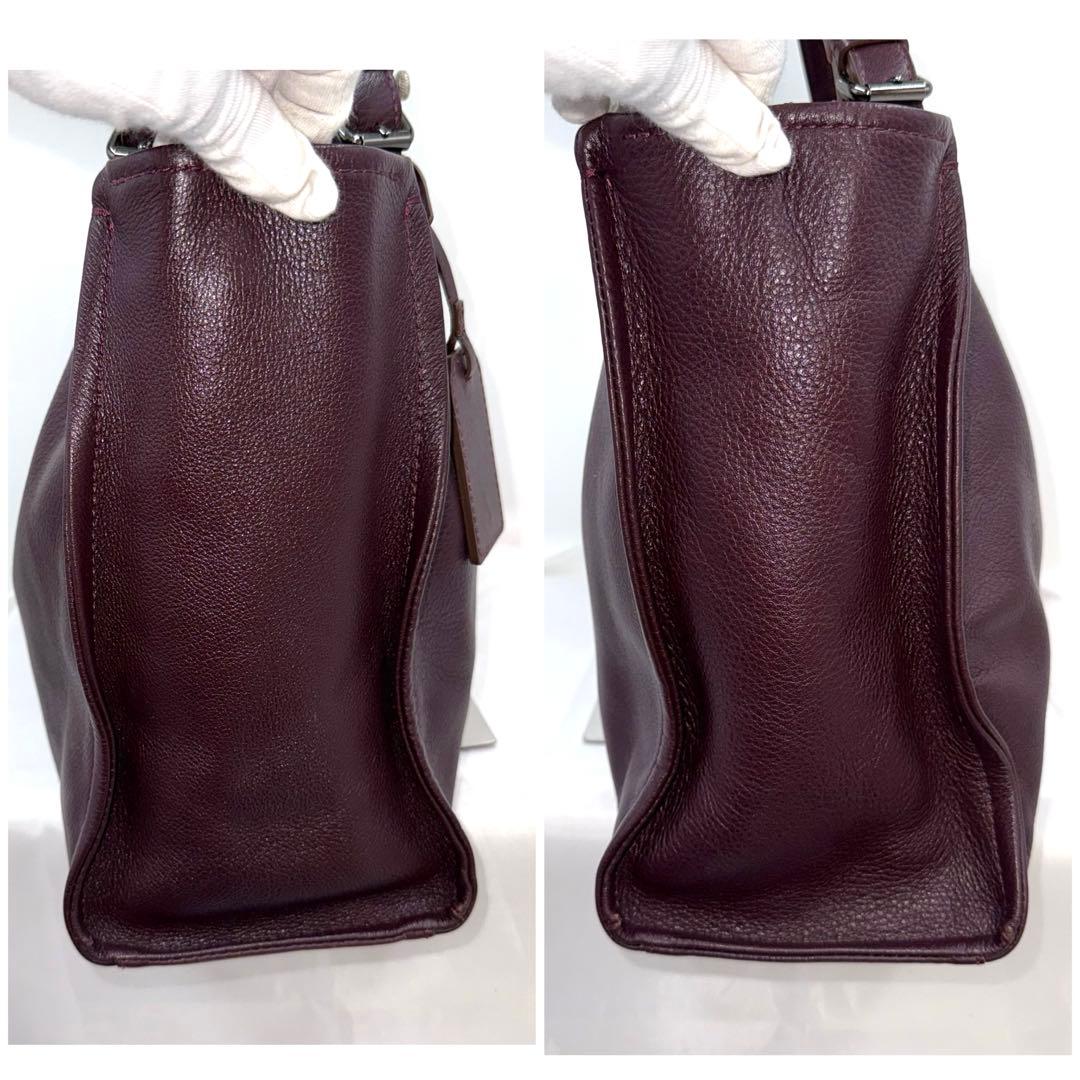 ✨美品✨ 土屋鞄 クラルテ アークキャリートート ショルダーバッグ ボルドー