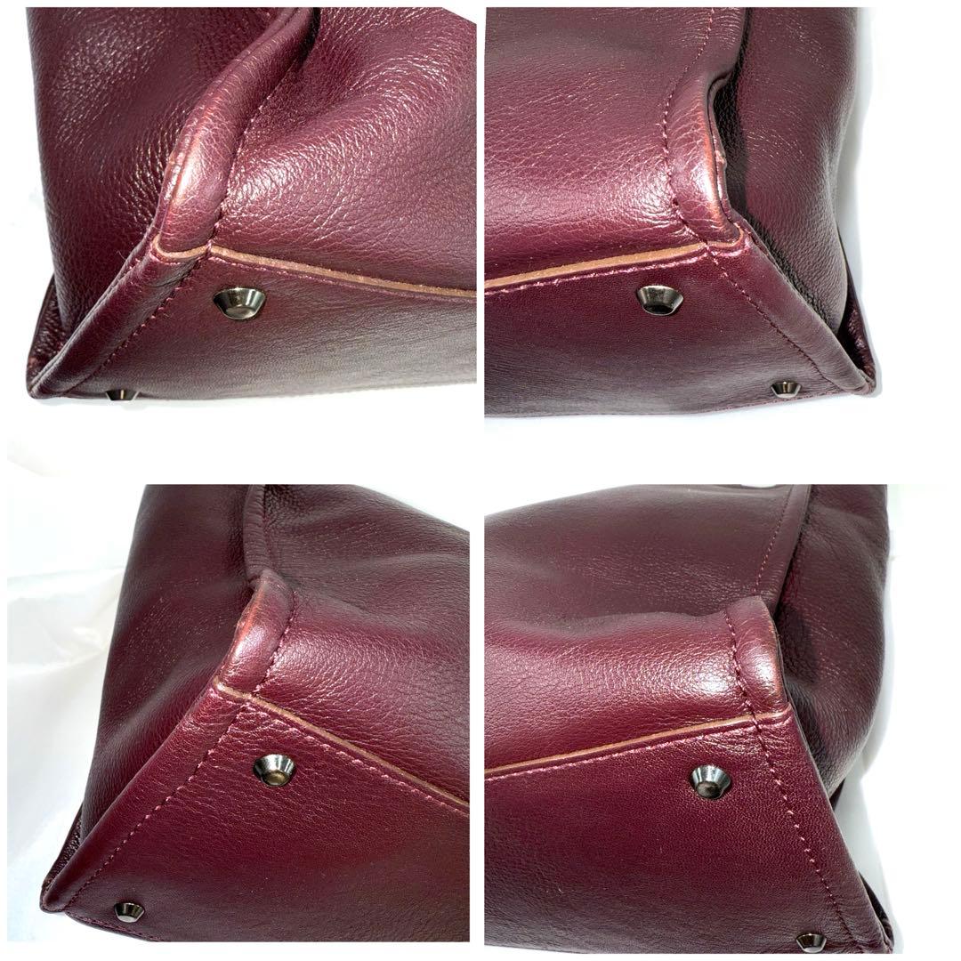 ✨美品✨ 土屋鞄 クラルテ アークキャリートート ショルダーバッグ ボルドー