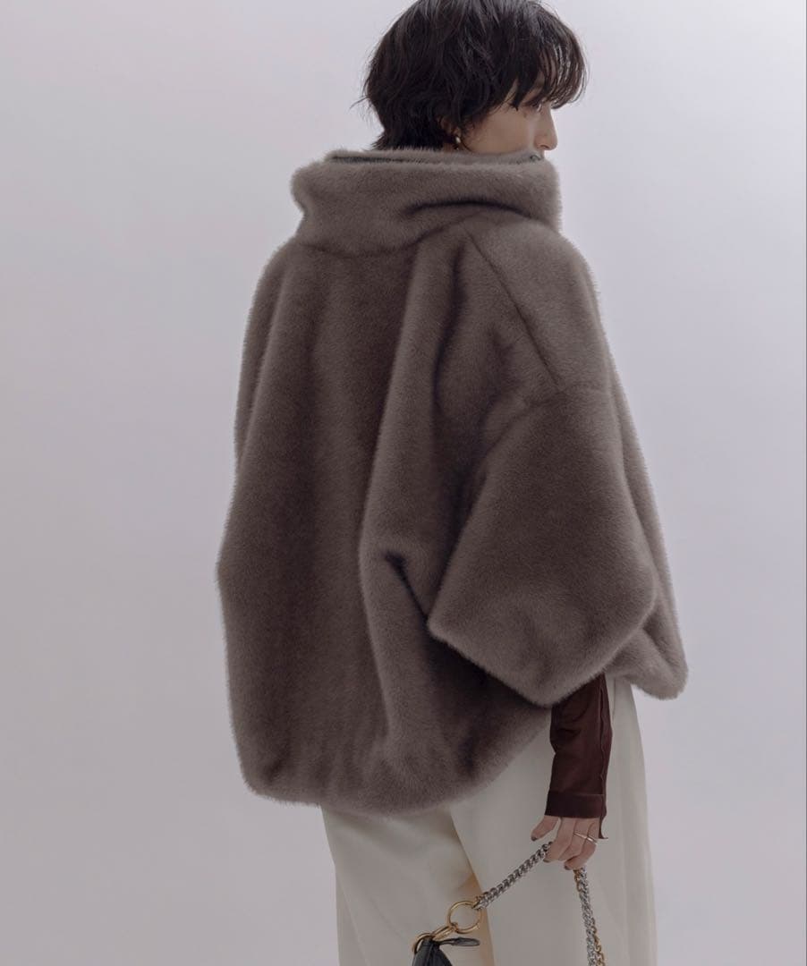 新品Eimee Law ミンクファー スタンドネックショートコート