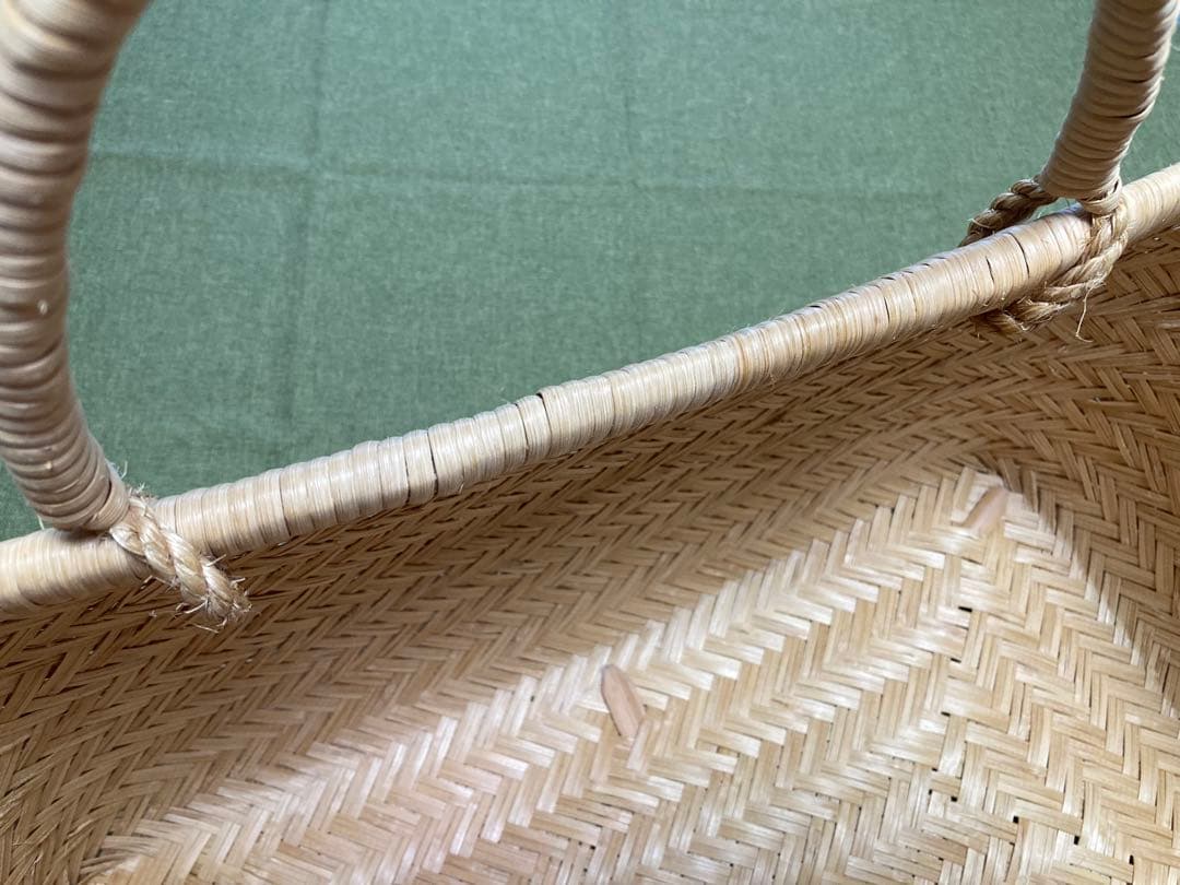 岩手県鳥越竹細工 ￼すず竹の市場かご 特大サイズ