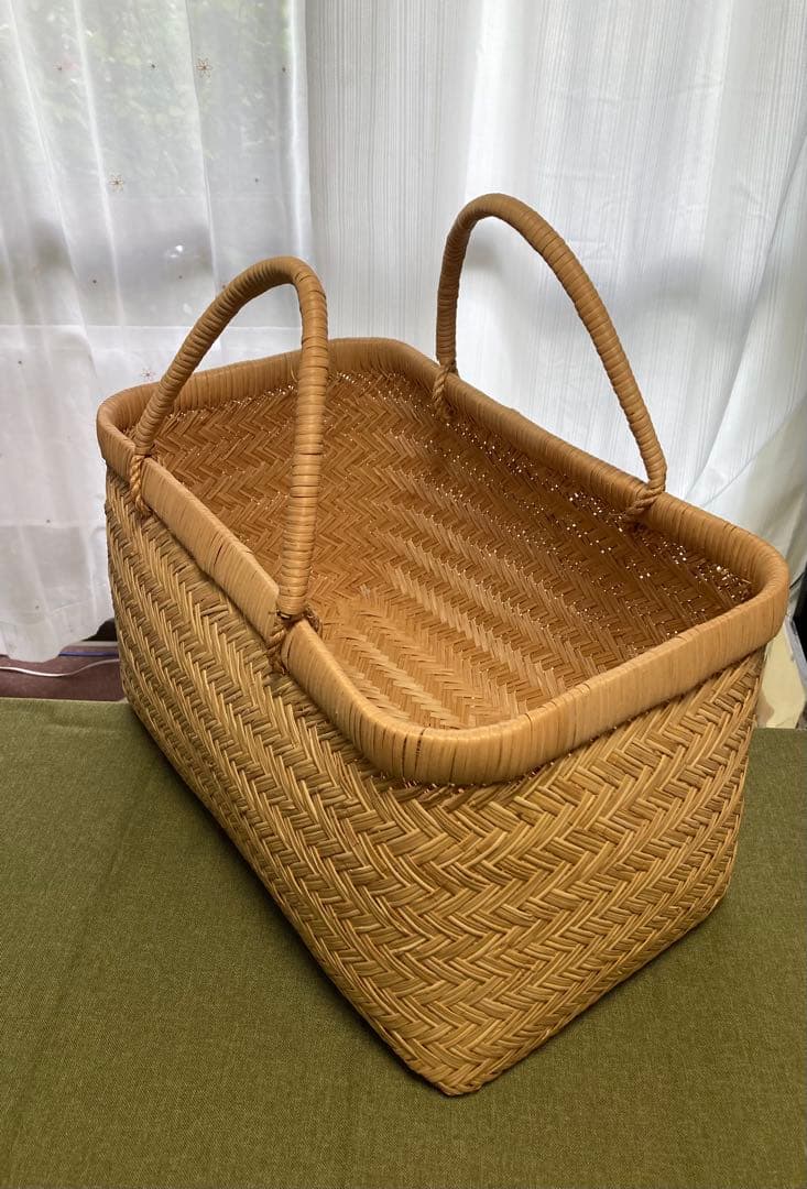 岩手県鳥越竹細工 ￼すず竹の市場かご 特大サイズ