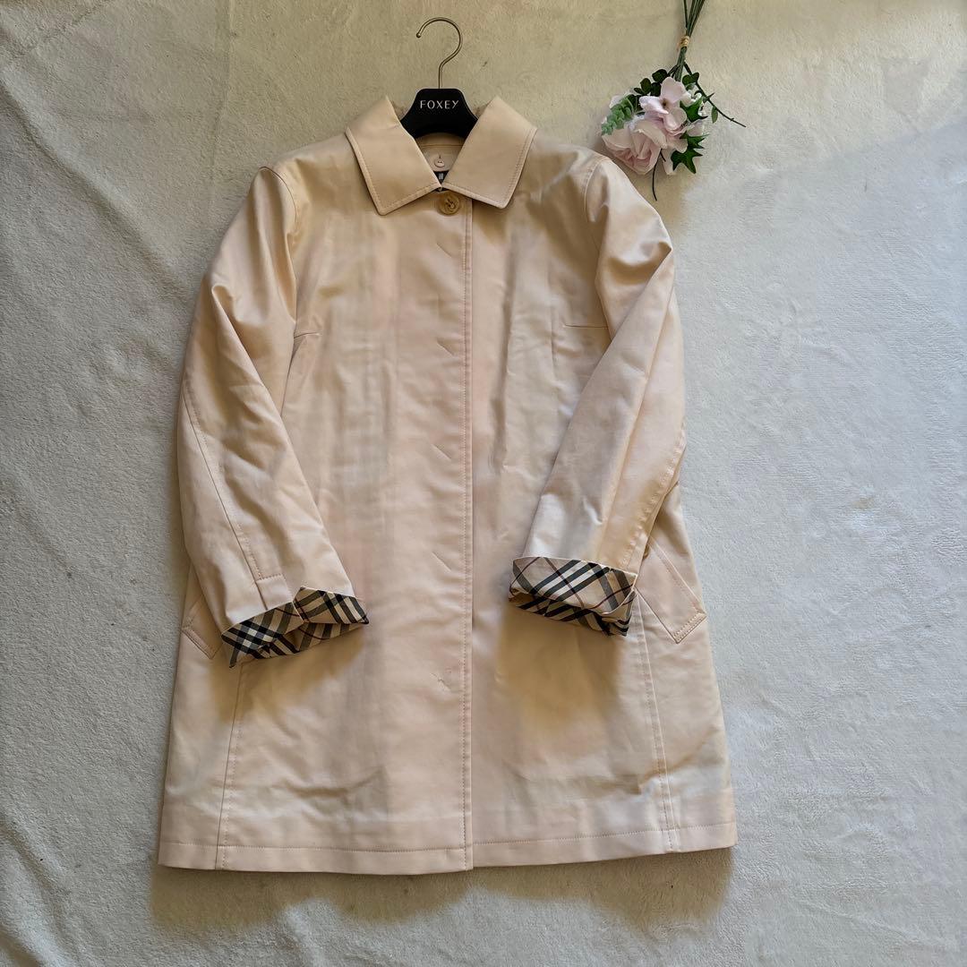 人気✨バーバリー　ノバチェック トレンチコート ライナー付　ピンクベージュ