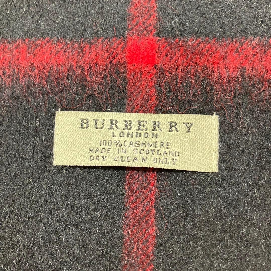 BURBERRY カシミヤ チェックマフラー