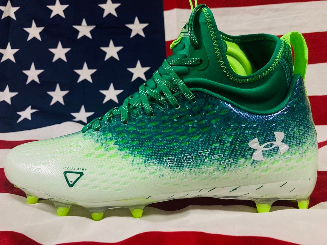 UA Spotlight Green アンダーアーマー アメフト　スポットライト