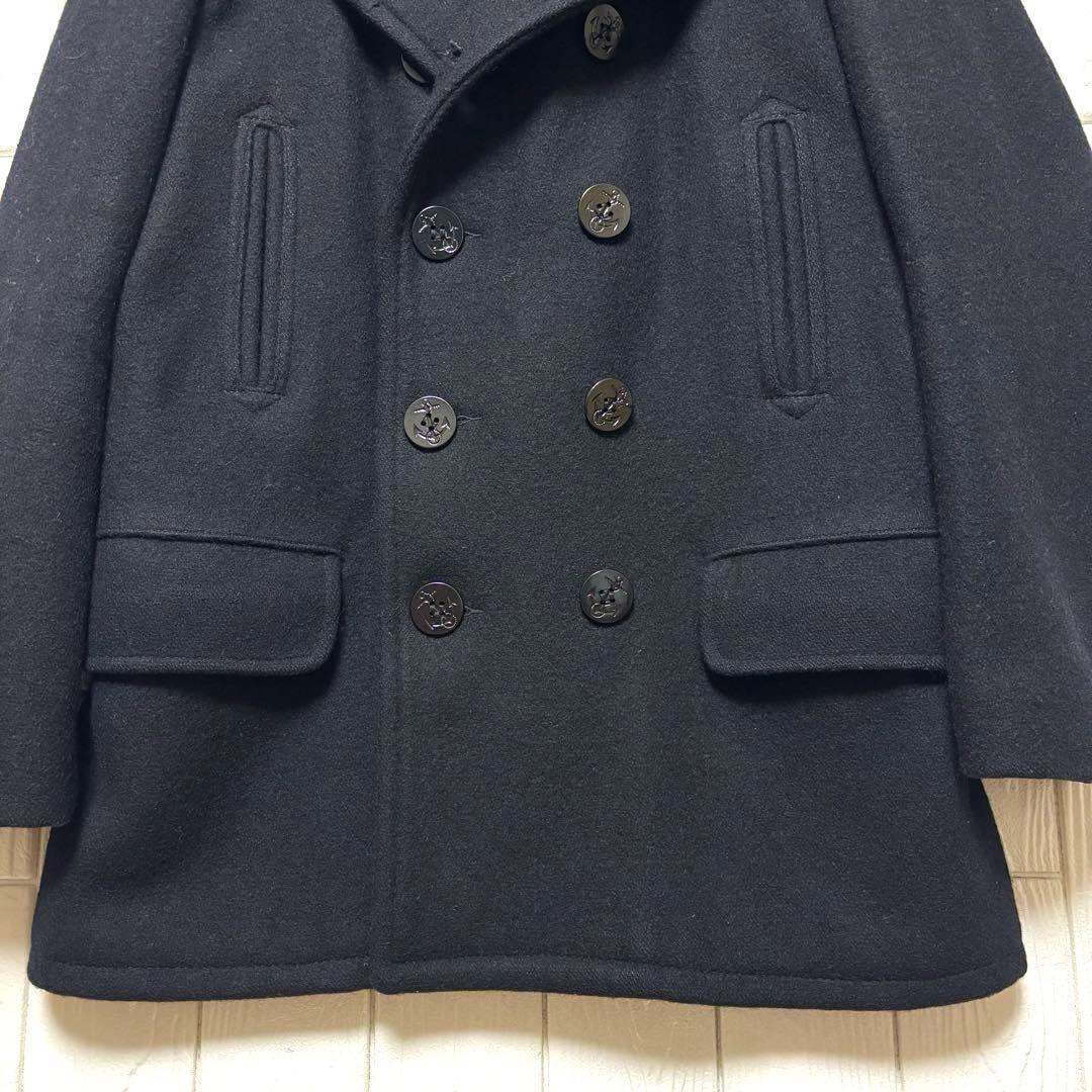 希少 4ポケット USA製 SCHOTT 740N メルトン ピーコート M 黒