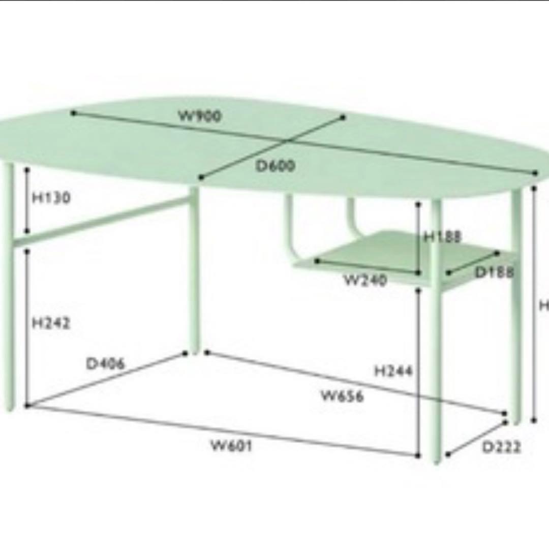 unico ローテーブル センターテーブル　ミントグリーン