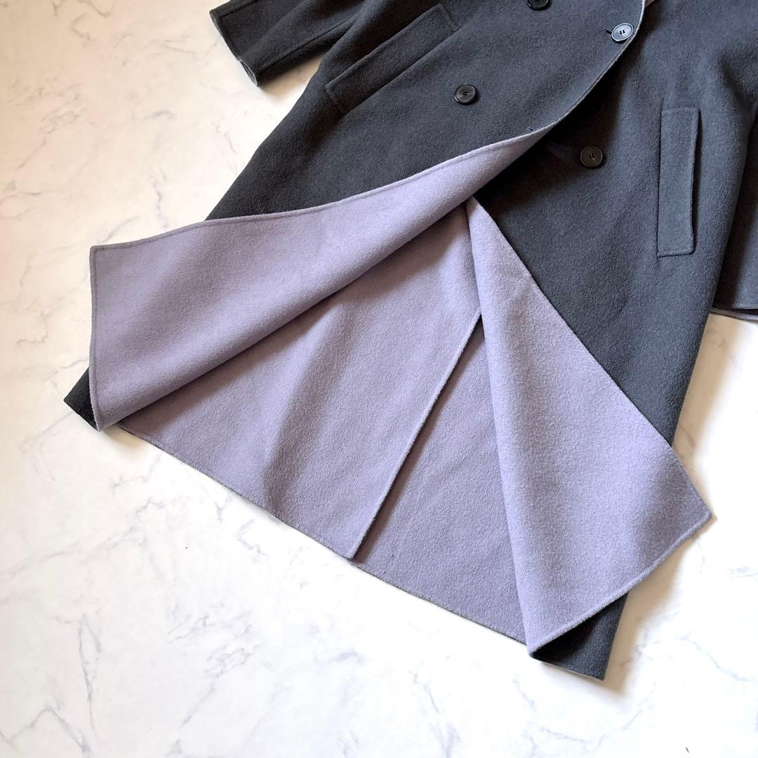 【EMPORIO ARMANI】カシミヤウールリバーコート　チェスターコート38