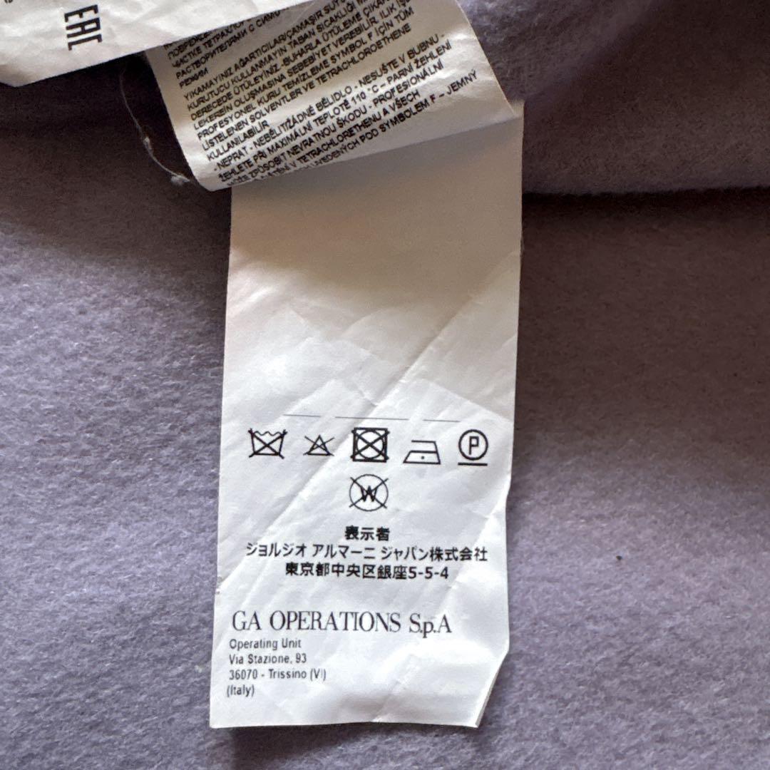 【EMPORIO ARMANI】カシミヤウールリバーコート　チェスターコート38