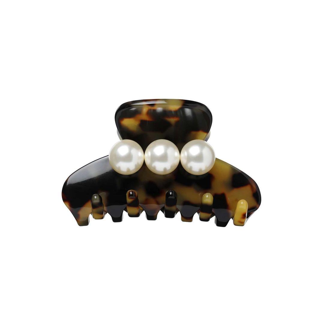 【新品未使用未開封】alexandre de paris パール　クリップ　S