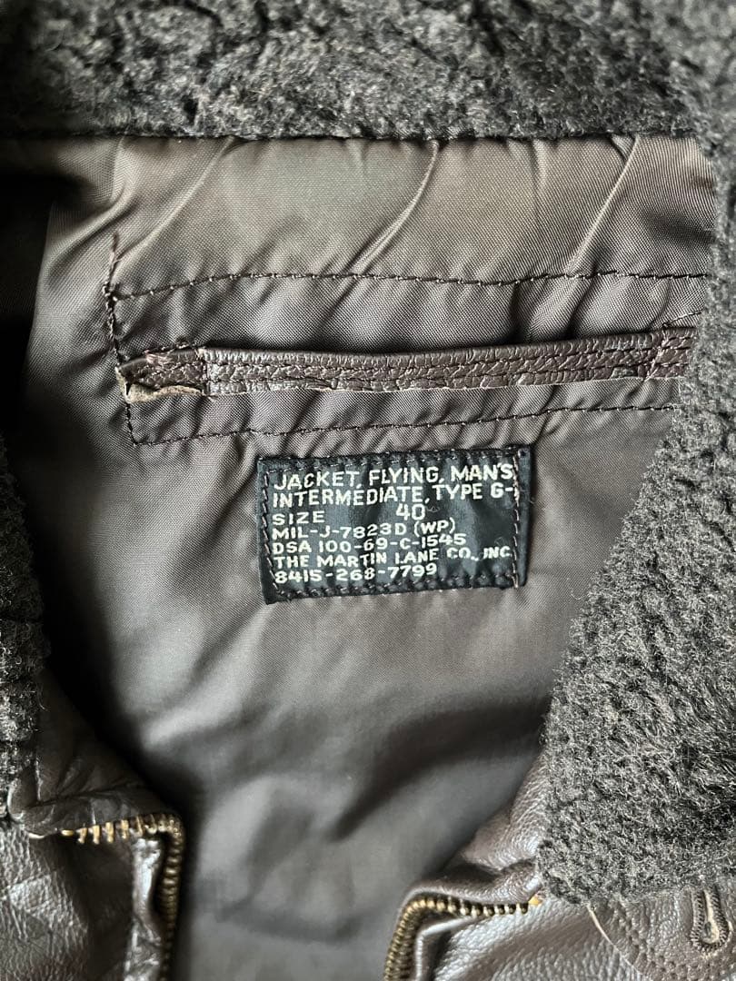 60s アメリカ軍 G1 フライトジャケット　米軍実物