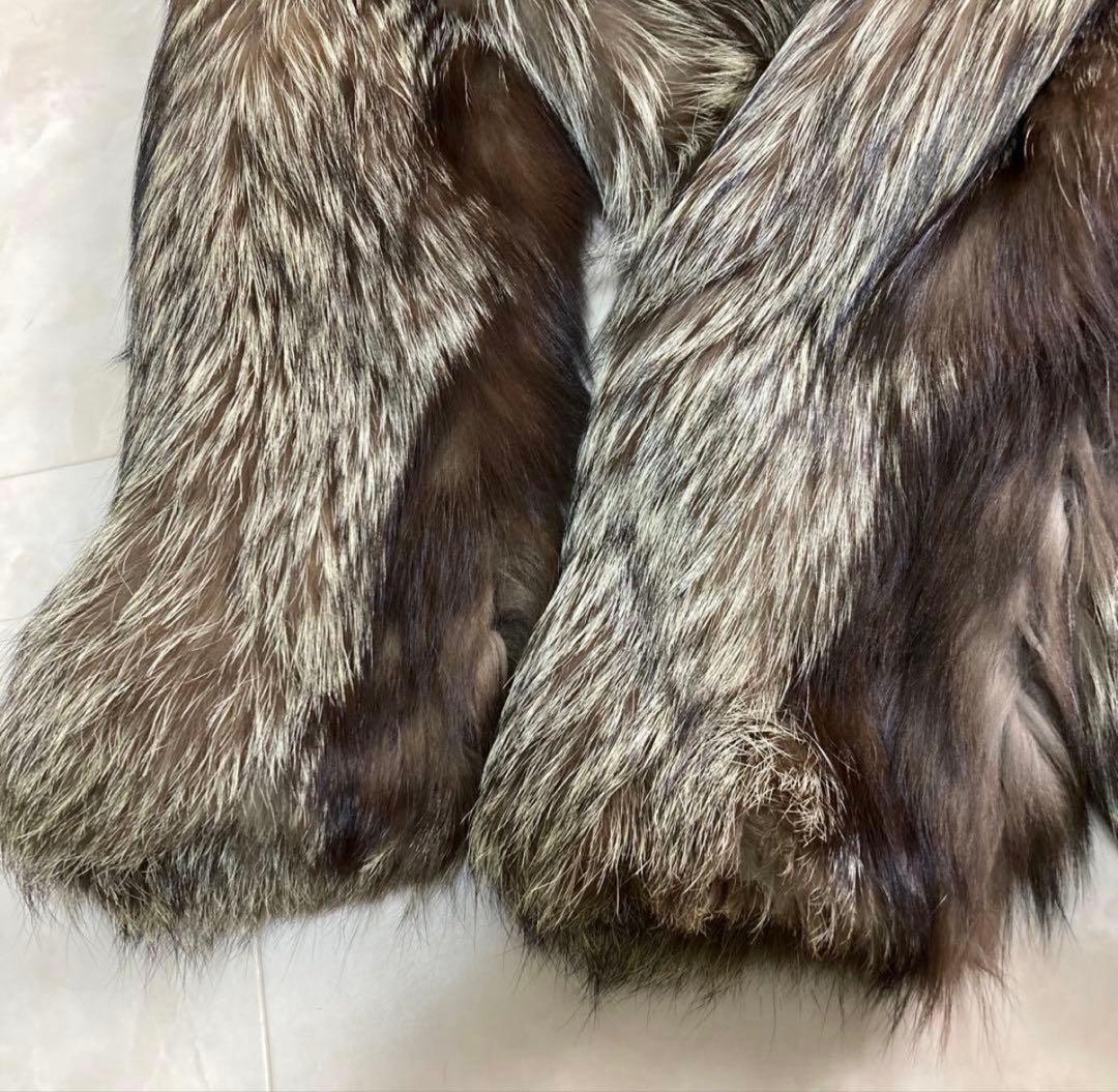 SAGAFOX リアルファーコート シルバーフォックス 11号