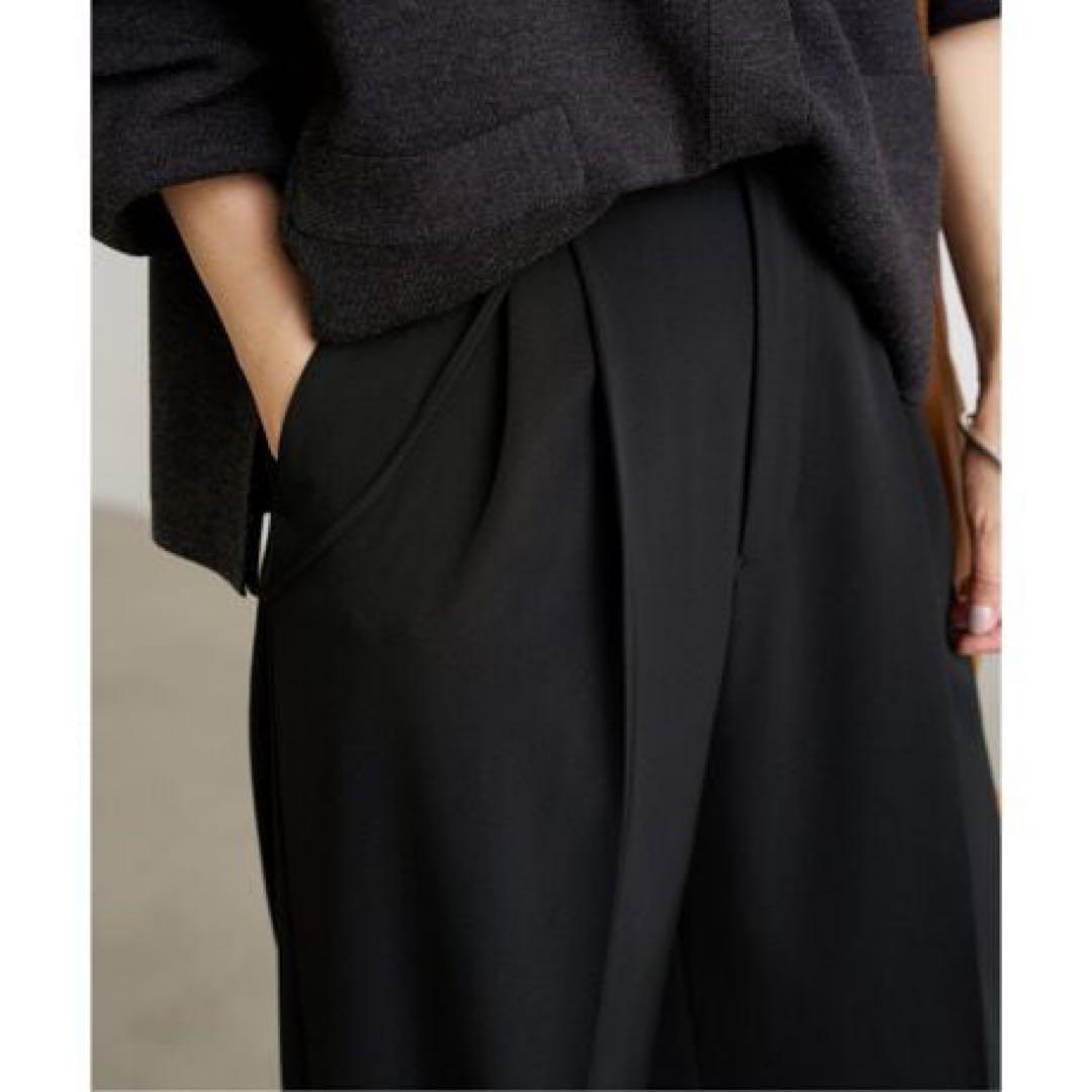 【IENA】サスペンダーツイルパンツ 黒 38