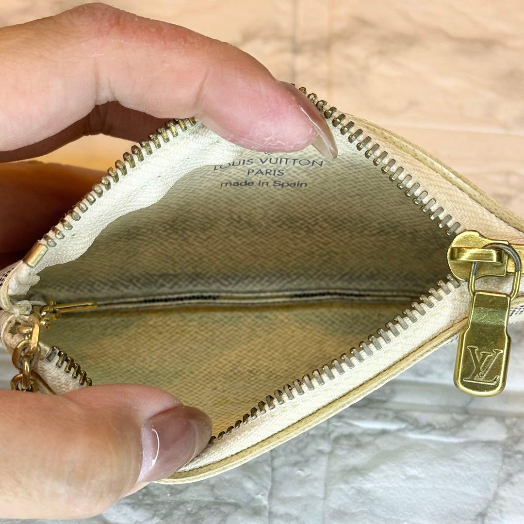ルイヴィトン LV ポシェット クレ 小銭入れ ケース ダミエアズール