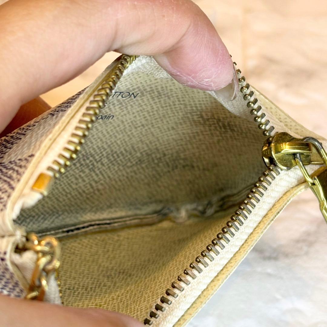 ルイヴィトン LV ポシェット クレ 小銭入れ ケース ダミエアズール