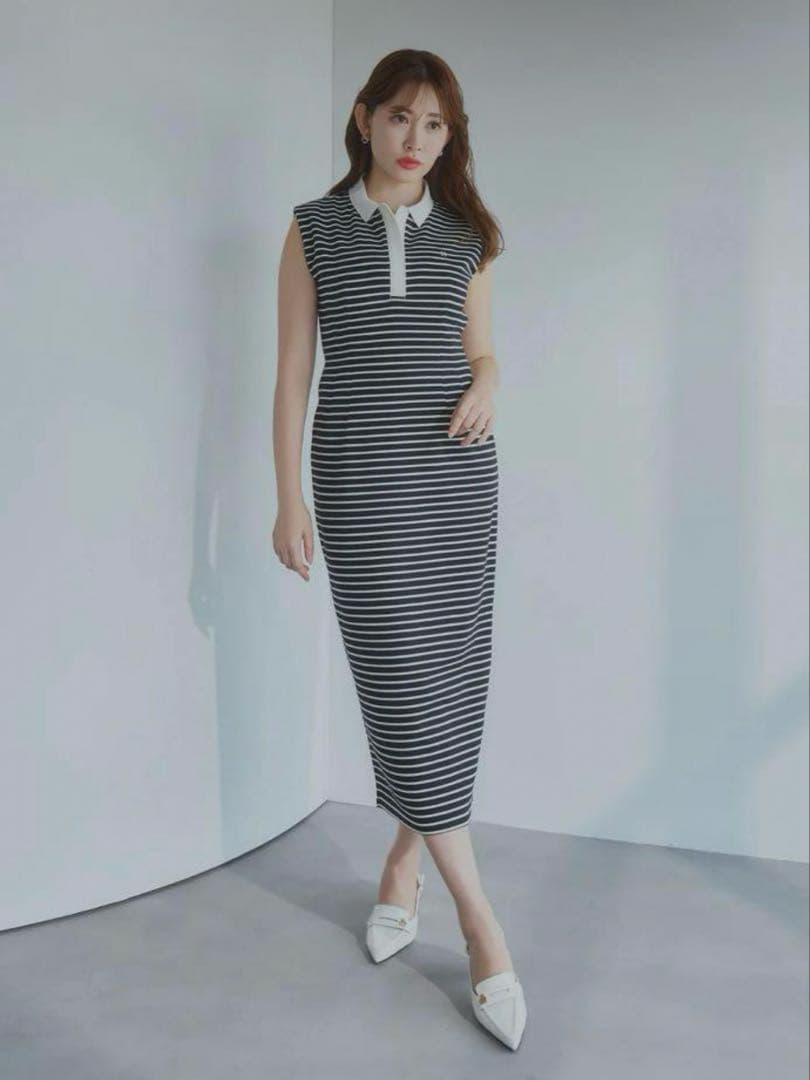 トップス Herlipto French Sleeve Polo Long Dress M