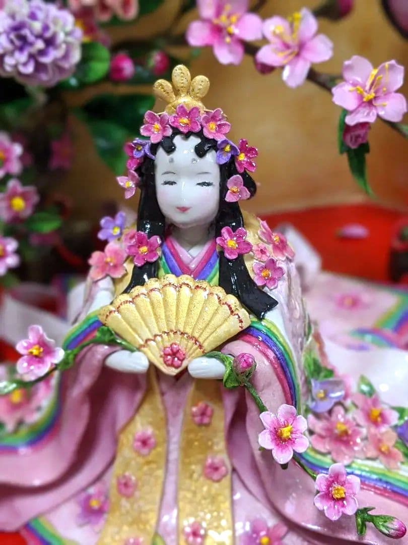 ひろりん様２点おまとめ♡クレイフラワー♡雛人形♡お雛様フラワーアレンジメント