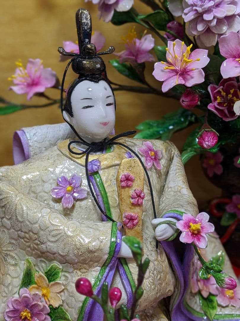 ひろりん様２点おまとめ♡クレイフラワー♡雛人形♡お雛様フラワーアレンジメント