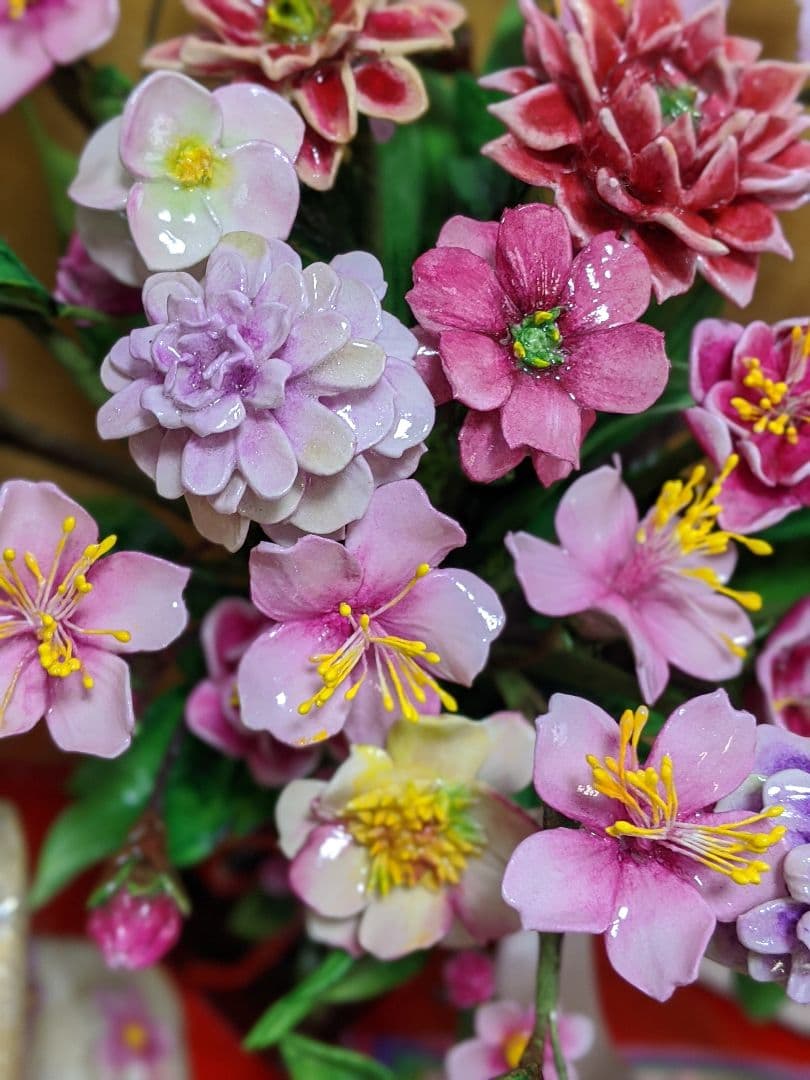 ひろりん様２点おまとめ♡クレイフラワー♡雛人形♡お雛様フラワーアレンジメント