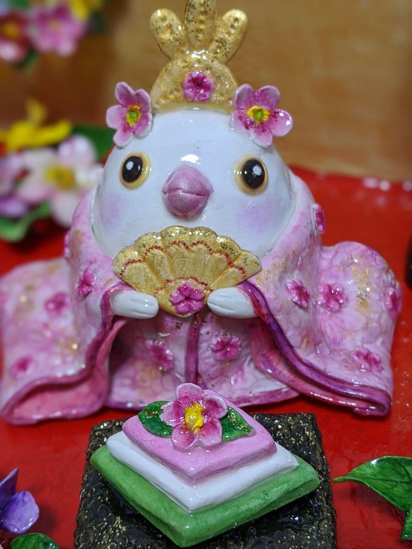 ひろりん様２点おまとめ♡クレイフラワー♡雛人形♡お雛様フラワーアレンジメント