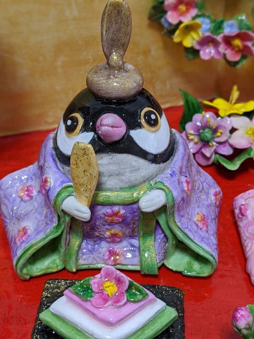 ひろりん様２点おまとめ♡クレイフラワー♡雛人形♡お雛様フラワーアレンジメント