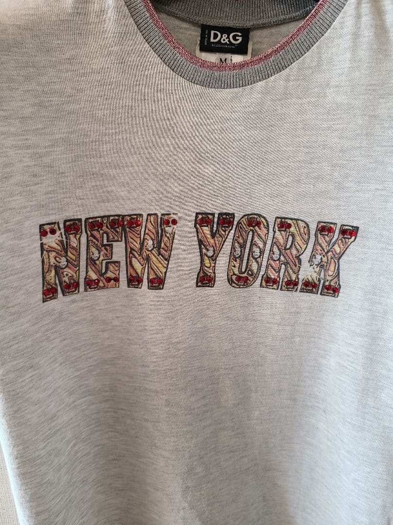 ✨D&G vintageNEW YORK Tシャツ Mサイズ 半袖 グレー