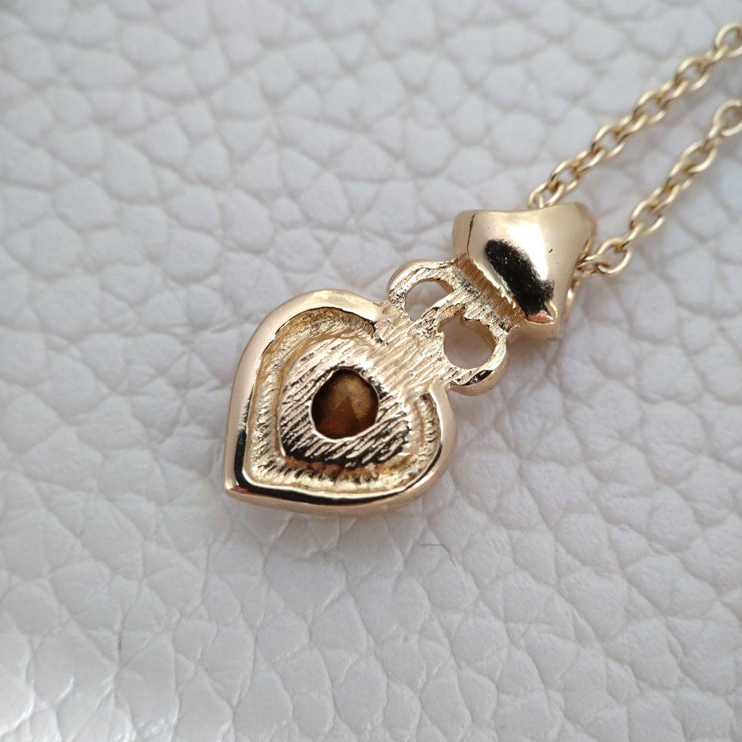 ＊ご成約済＊Christian DiorラインストーンCDロゴネックレス ハート