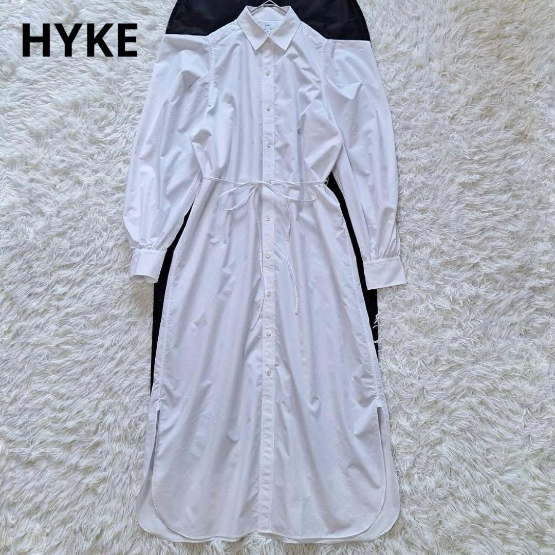 美品✨HYKE×BIOTOP 別注 定価4.6万 ロングシャツワンピース