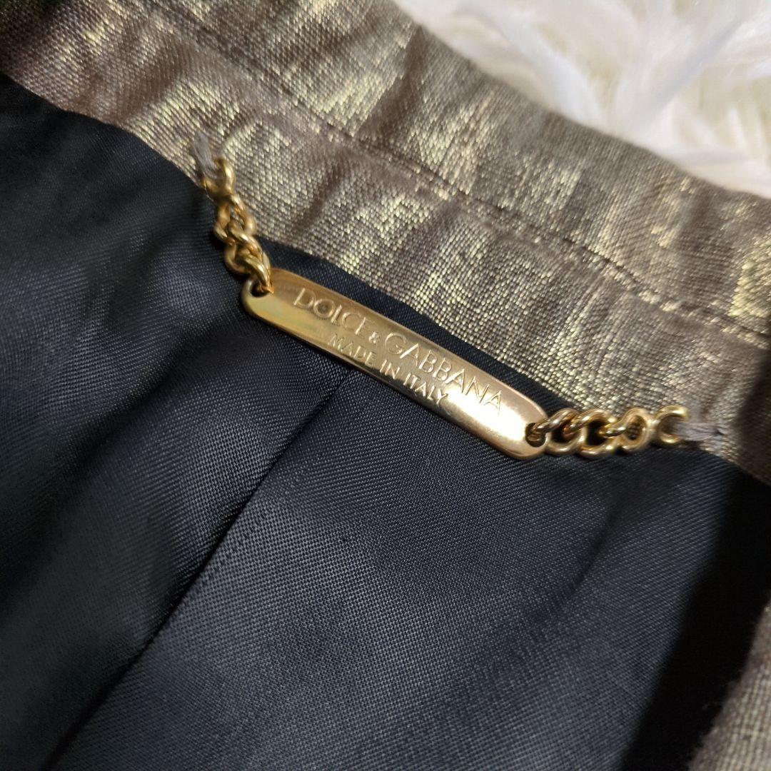 圧倒的存在感✨️ドルチェ&ガッバーナ ゴールド ドレスジャケット セットアップ