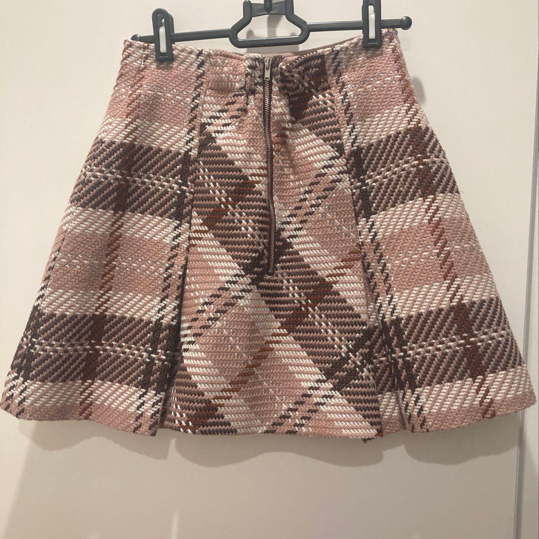 snidel スナイデル ロービングチェックスカート PNK ピンク