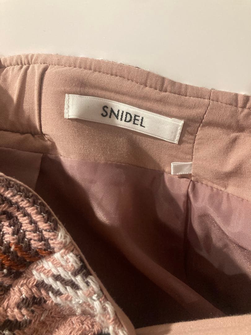 snidel スナイデル ロービングチェックスカート PNK ピンク