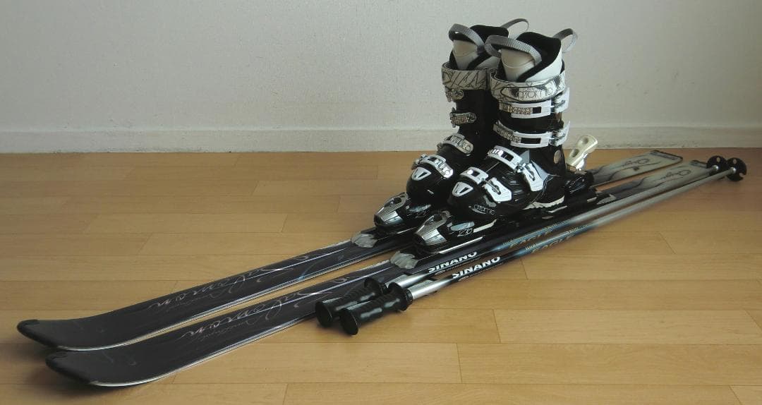 ■■送料無料■サロモン■女性用スキーセット■158/25-25.5■メンテ付■■