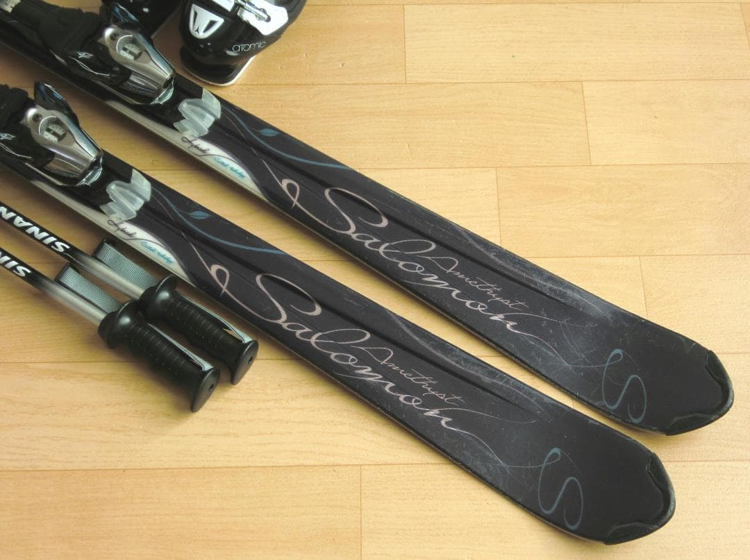 ■■送料無料■サロモン■女性用スキーセット■158/25-25.5■メンテ付■■