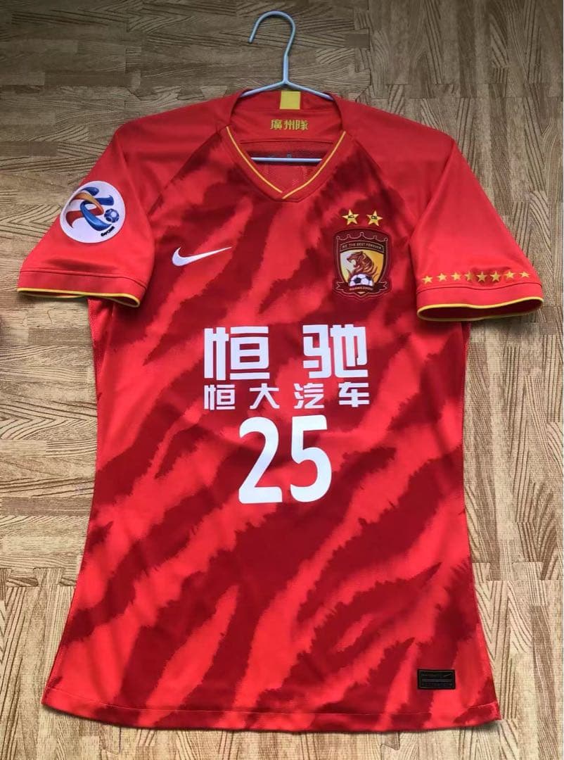 【★マッチウォーン★支給品】2020広州恒大ACL#25鄧涵文選手