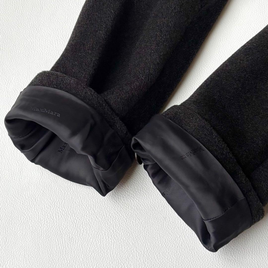 Max Mara ロングコート マキシ丈　白タグ　カシミヤ混　比翼仕立て　40
