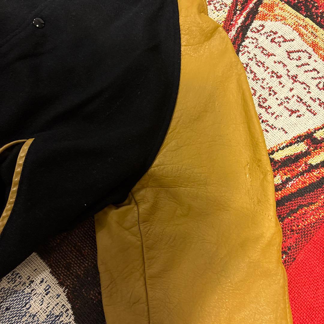 60s〜70s ウール/レザースタジャン ヴィンテーUSA製　DeLONG