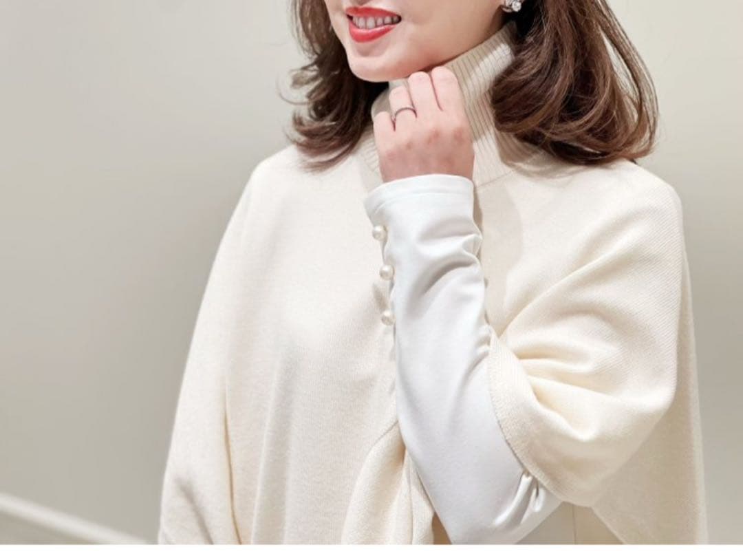 【新品・タグ付き】アベニールエトワール　スリーブパールロングカットソー