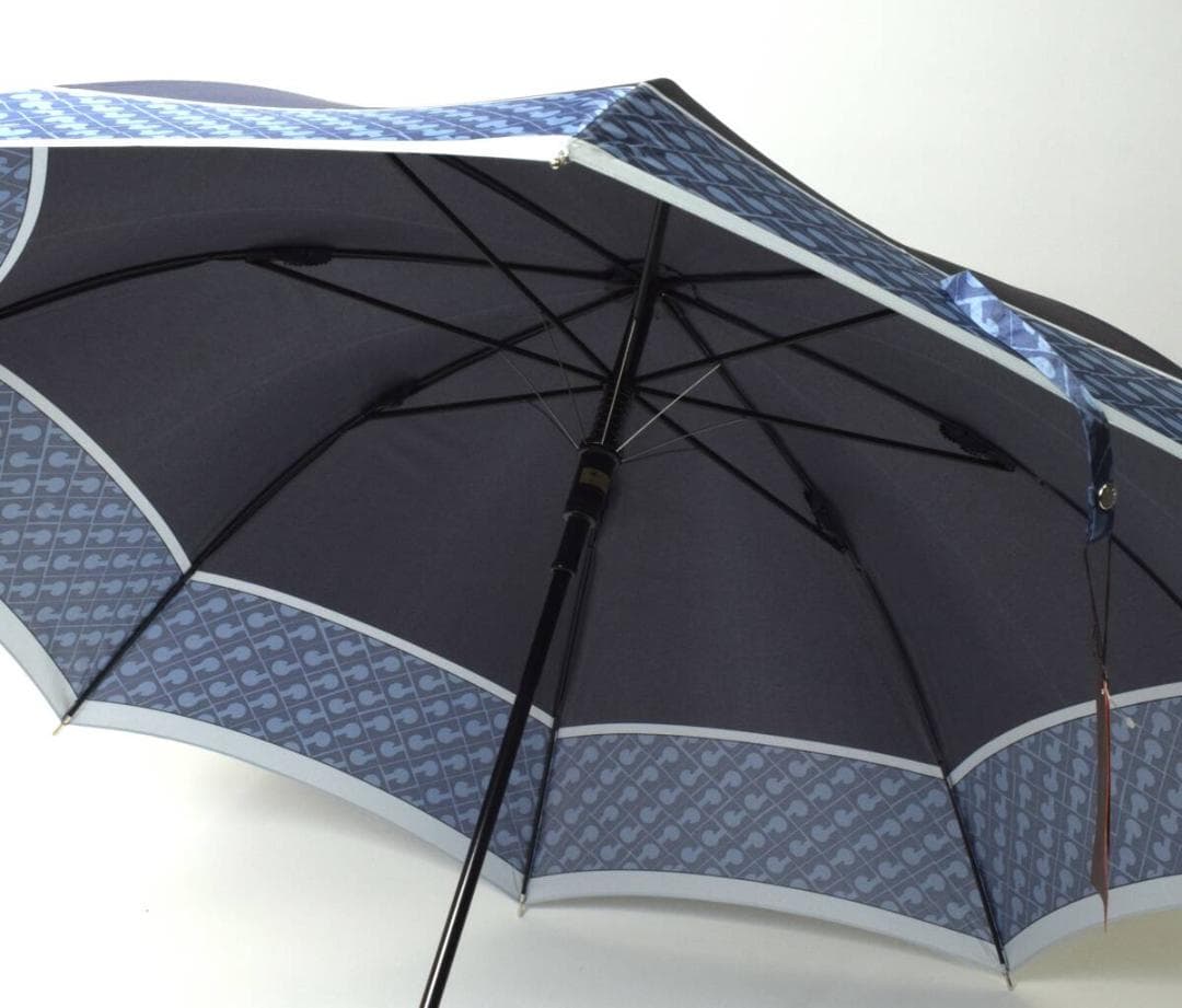 未使用 ゲラルディーニ 傘 モノグラム バイカラー 8本骨 雨傘 耐風 日本製