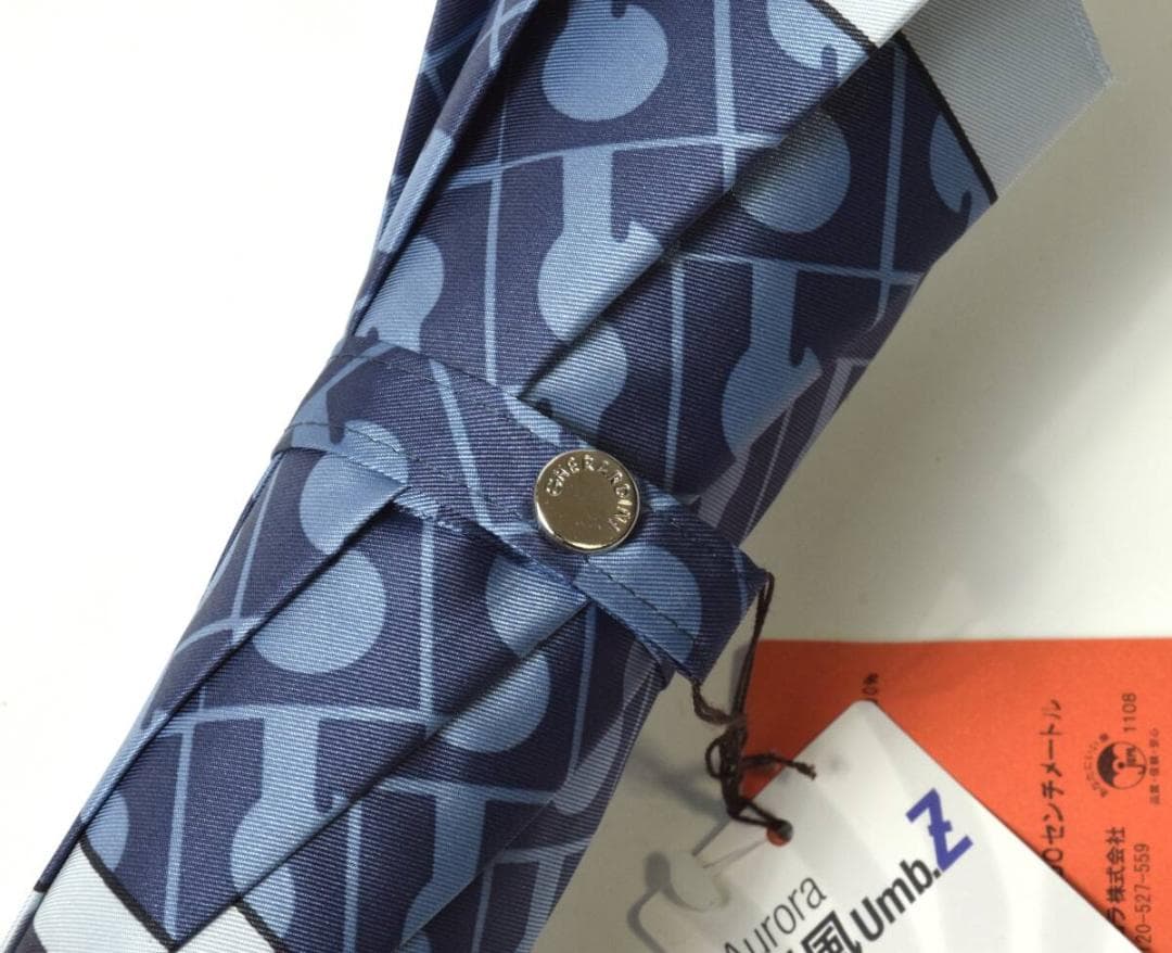 未使用 ゲラルディーニ 傘 モノグラム バイカラー 8本骨 雨傘 耐風 日本製