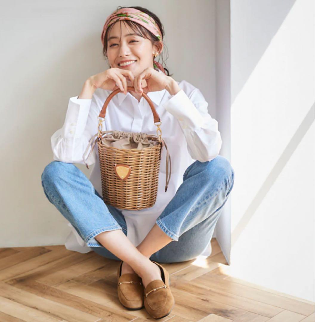 未使用☆ATAO ブリーゼ かごバッグ アタオ 籐製バスケット カゴバッグ