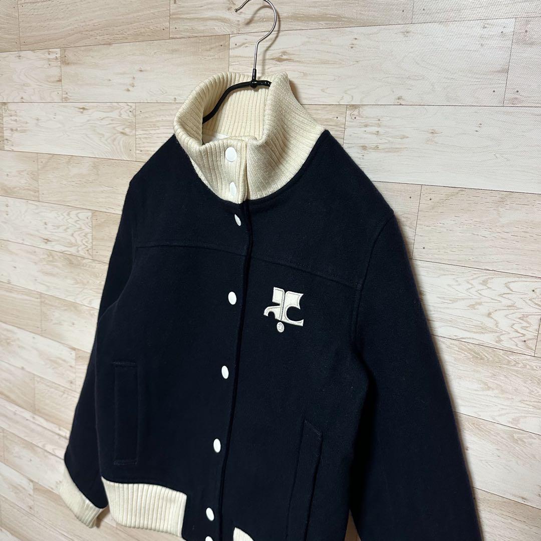 ✨courreges クレージュ ブルゾン wool スタジャン ジャケットM✨