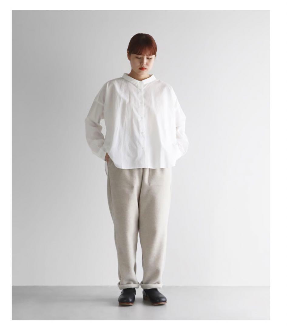 専用HUIS×尾州◆縮絨ウールフランネルイージーワークパンツ507◆ライトグレー