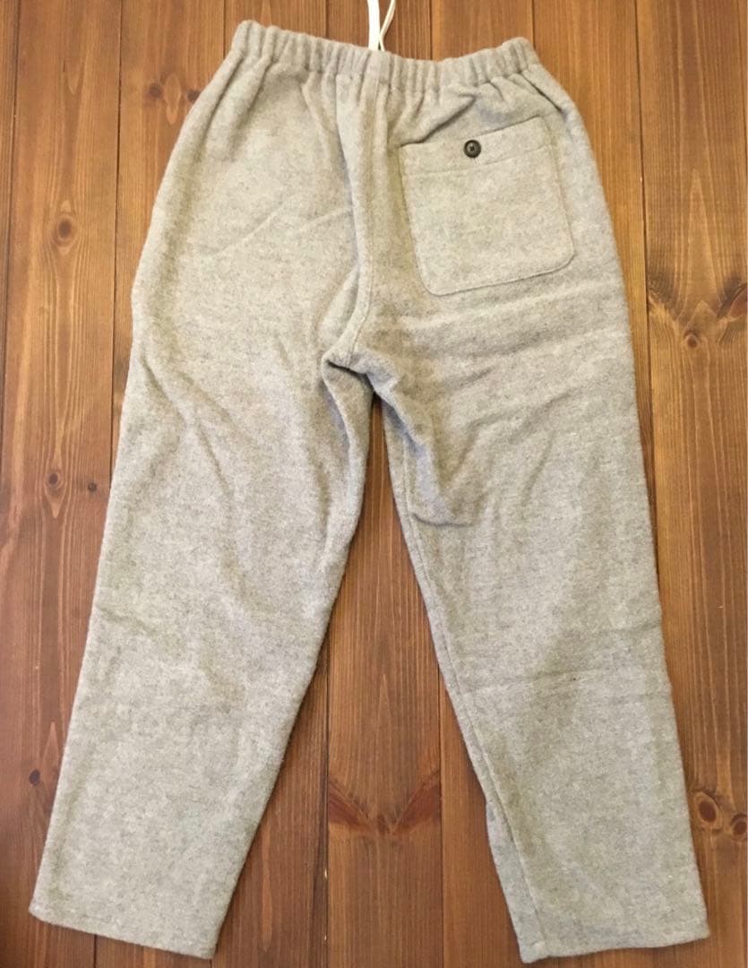 専用HUIS×尾州◆縮絨ウールフランネルイージーワークパンツ507◆ライトグレー