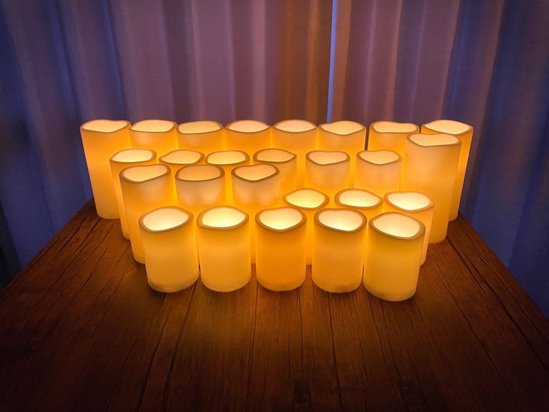 【くりーむぱんこ】【GODAFTON 】LEDキャンドル26本セット