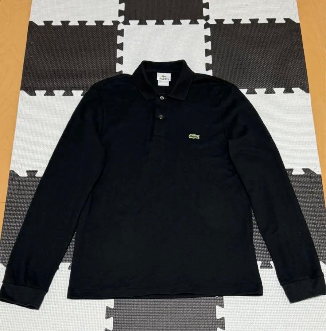 美品 LACOSTE ラコステ 長袖ポロシャツ 黒 サイズ3